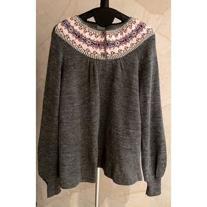 Faire Isle Gray Maternity Sweater